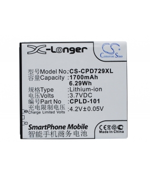 3.7V 1.7Ah Li-ion battery for Coolpad 7290
