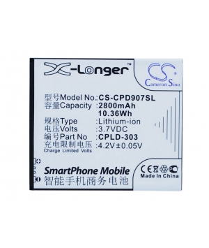 3.7V 2.8Ah Li-ion battery for Coolpad 9070 3.7V 2.8Ah Li-ion battery for Coolpad 9070