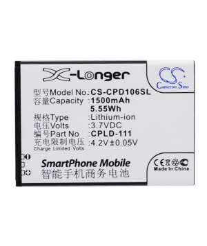 3.7V 1.5Ah Li-ion battery for Coolpad 5213