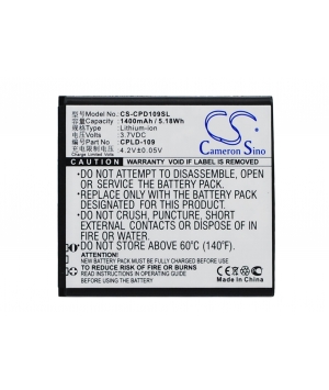 3.7V 1.4Ah Li-ion battery for Coolpad 8070D
