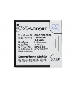 3.7V 1.5Ah Li-ion battery for Coolpad 8026 3.7V 1.5Ah Li-ion battery for Coolpad 8026