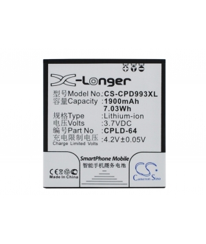 3.7V 1.9Ah Li-ion battery for Coolpad 9930