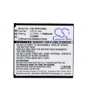 3.7V 1.5Ah Li-ion battery for Coolpad 5313S