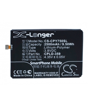 3.8V 2.5Ah LiPo battery for Coolpad T2-C01