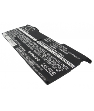 7.3V 4.8Ah LiPo batterie für Apple MacBook Air 11" A1370 2010