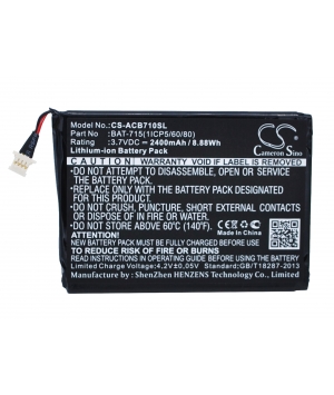 3.7V 2.4Ah Li-ion batterie für Acer Iconia B1-A71