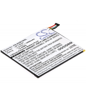 Battery 3.8V 3.4Ah LiPo for Acer Iconia One 7 B1-750