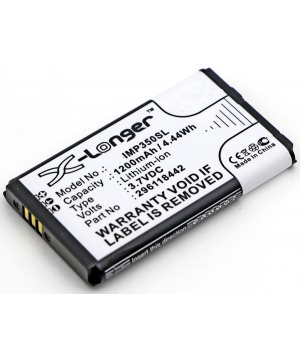 3.7V 1.2Ah Li-ion battery for Ingenico iMP350