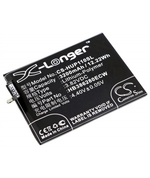 Batterie 3.82V 3.2Ah Li-Polymer pour Huawei P10, VTR-L29 (HB386280ECW)