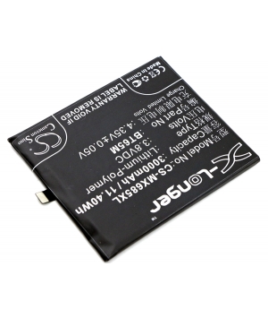 Akku 3.8V 3Ah LiPo BT65M für Meizu MX6