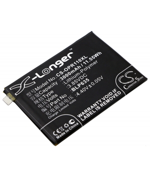 Batería 3.85V 3Ah LiPo BLP635 para OPPO R11