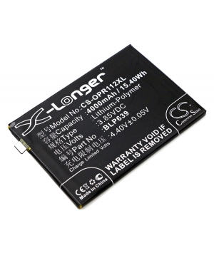 Battery 3.85V 4Ah LiPo BLP639 for OPPO R11 Plus