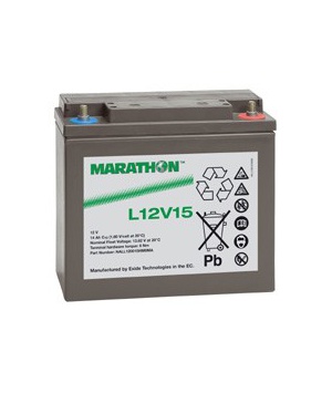 Batterie Plomb 12V 14Ah Marathon L12V15 AGM Batterie Plomb 12V 14Ah Marathon L12V15 AGM