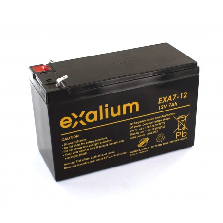 Batería 12V 7Ah plomo de Exalium EXA7-12