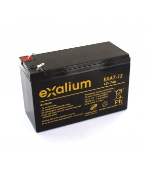 Batteria 12V 7Ah piombo Exalium EXA7-12