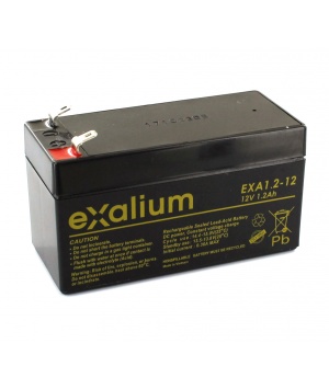 Image batería plomo Exalium 12V 1.2Ah EXA1.2-12