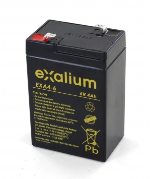 Batterie Plomb 6V 4Ah EXALIUM (70X47X105) (EXA4-6) 