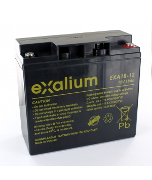 lead battery Exalium 12V 18Ah EXA18-12