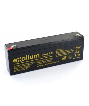 Batterie Plomb 12V 2.3Ah EXALIUM (178X34X67) (EXA2.3-12) 