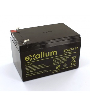 Image Batterie Plomb 12V 14Ah EXALIUM (151X98X95) F2 (EXAC14-12) 