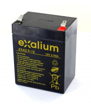 batería plomo Exalium 12V 2.9Ah EXA2.9-12