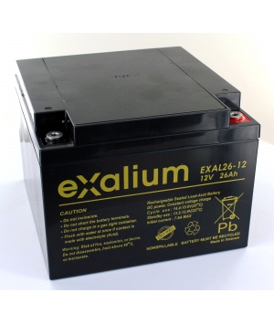 Image batería plomo Exalium 12V 26Ah EXAL26-12