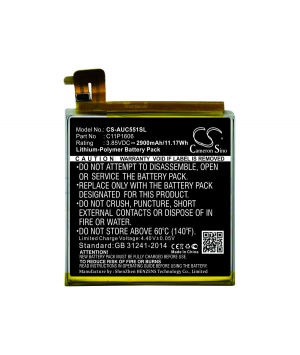 Batterie 3,85V 2.9Ah Li-Po pour Smartphone Asus ZC551KL