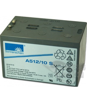 Batterie Plomb Gel A512/10 S Exide Sonnenschein 12V 10Ah