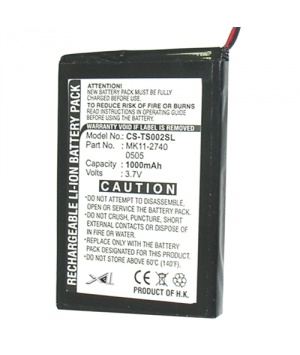 Batteria 3.7V 1Ah Li-ion per Toshiba Gigabeat MEGF10