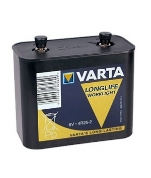 Battery 6V 4R25/2 housing plastic Varta saline