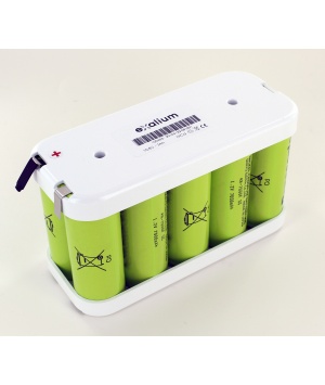 Battery type Saft 10.8V 7Ah 9 VR7FL NiCd Flakes