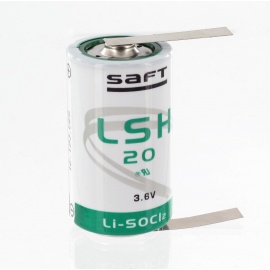 Pile lithium 3,6V 13Ah D LSH20 avec cosses CLG