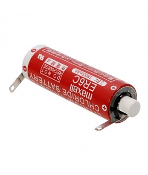 Pile Lithium 3.6V MAXELL avec cosses à souder (ER6C)