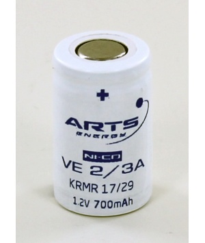 Baterías Saft 1.2V 700mAh NiCd 2/3A