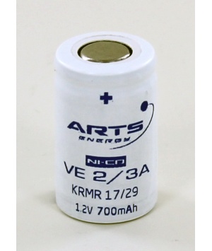 Elément Ni-Cd 1,2V 700mAh VE2/3A Saft (136633)