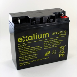 Batterie Plomb 12V 17Ah EXALIUM (181X76X167) M5 (EXAG17-12) 