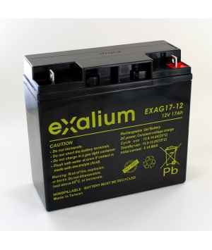 Image Batterie Plomb 12V 17Ah EXALIUM (181X76X167) M5 (EXAG17-12) 