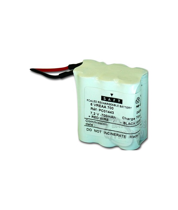 Batterie Saft 7.2V 0.7Ah Cote cote