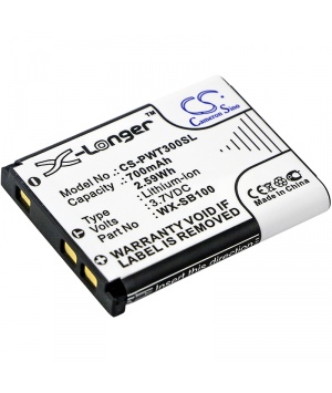 3.7V 0.7Ah Li-ion battery for Panasonic Attune II HD3