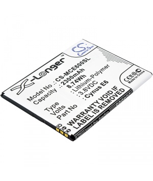 3.8V 2.2Ah Li-Po battery for Mobistel Cynus E6