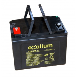 batería plomo Exalium 12V 75Ah EXAC75-12