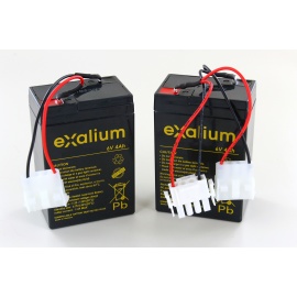 2 Batteries plomb 6V 4Ah pour bateaux amorceur Pac Boat Anatec (PacBoat)