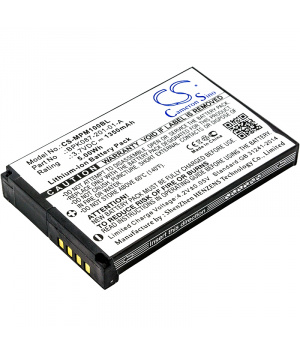 Batería 3.7V 1.35Ah Li-ion BPK087-201-01-A para Motorola MPM-100