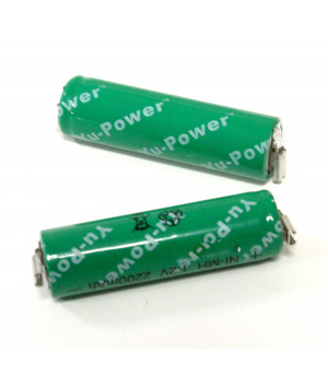 Batterie 2x 1.2V 2.2Ah NiMh cosses faston pour tondeuse Moser