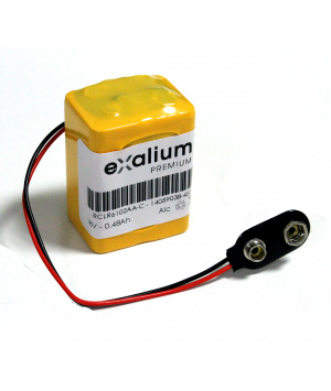 Pila alcalina 2 x LR61 para presión de alarma conector 18V