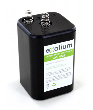 Batterie 6V 4R25 Exalium Federkontakt Kochsalzlösung