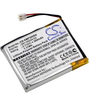 Batterie 3.7V 300mAh LiPo pour montre GPS GARMIN Fenix 3 (361-00034-02)