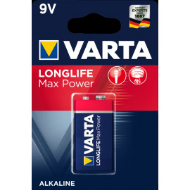 Batteria alcalina 9V 6LR61 Longlife Max Power Varta