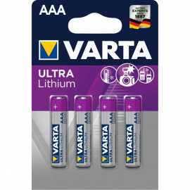 4 batteries AAA 1.5V Varta Ultra Lithium