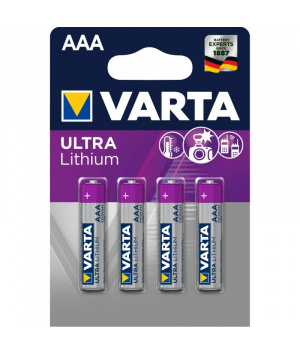 4 Batterien AAA 1,5V Varta Ultra Lithium